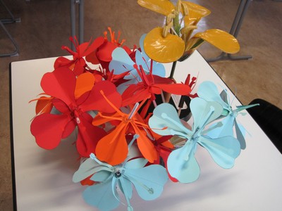 Foto eines Blumenmodells